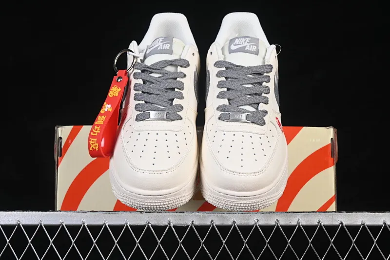 All categories Nk Air Force 1 Air Force series Nk Air Force 1 Low Air Force low-top Nike Air Force 1'07 Low Year of the Horse limited edition Wu Ma rice gray red Air Force 1 low-top casual sneakers MZ9588-822